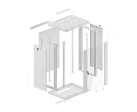 Lanberg Wisząca 19" 18U 600x450mm jednosekcyjna (szara) - 455399 - zdjęcie 4
